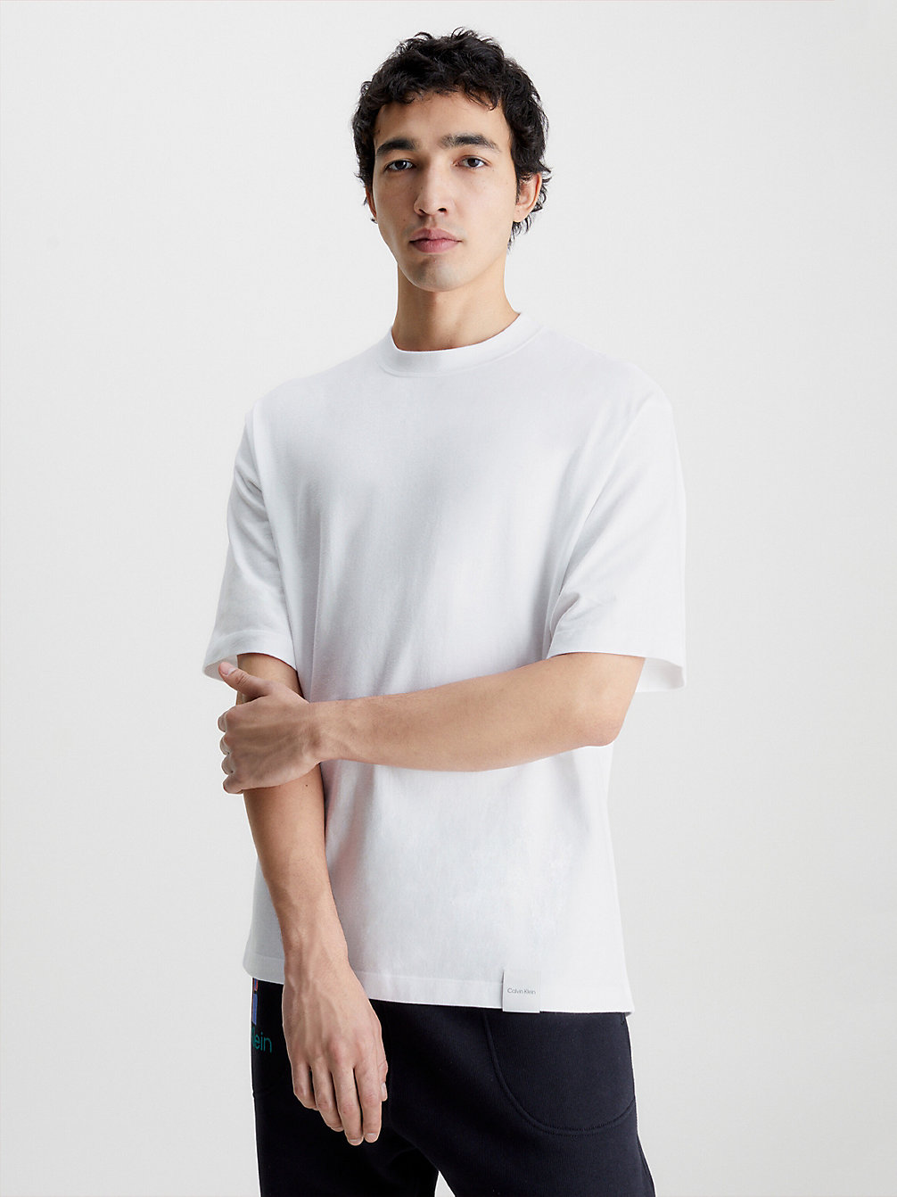 BRILLIANT WHITE Unisex Relaxed T-Shirt - CK Standards undefined heren Calvin Klein