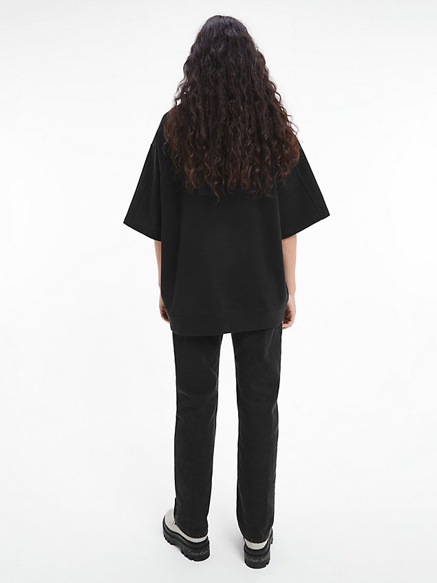 black kurzärmliges unisex-sweatshirt – ck standards für unisex - calvin klein