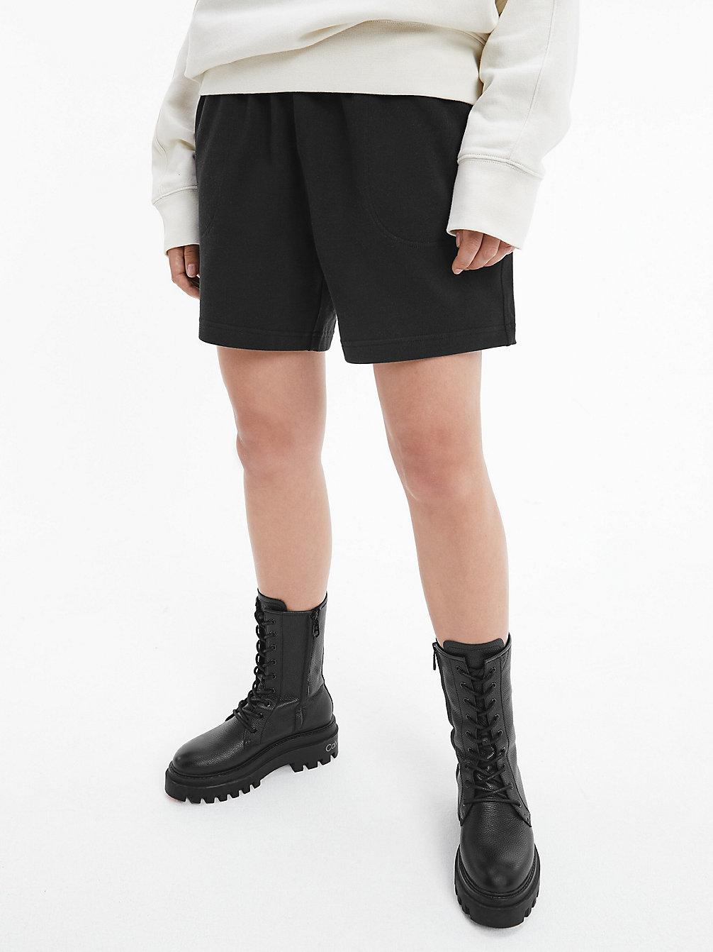 BLACK BEAUTY Unisex Relaxed Jogger Shorts - CK Standards undefined unisex Calvin Klein