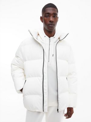 Descubrir 46+ imagen calvin klein puffer jacket white
