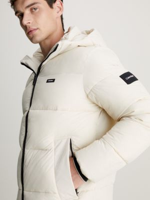 White calvin klein men's on sale jacket