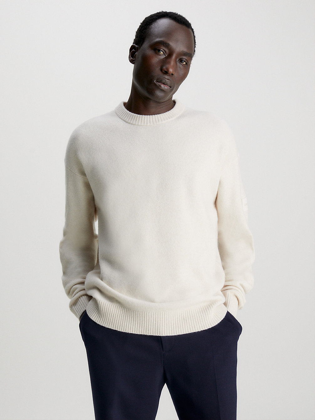 STONY BEIGE > Sweter Z Mieszanki Akrylu > undefined Mężczyźni - Calvin Klein