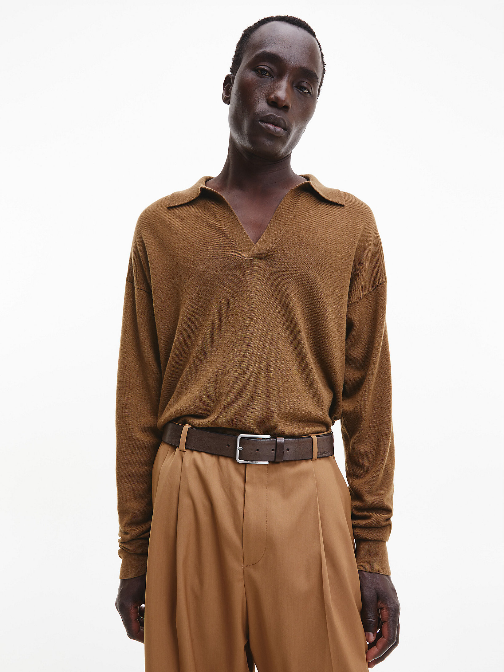 Chester Brown > Просторный джемпер-поло из мериносовой шерсти > undefined женщины - Calvin Klein