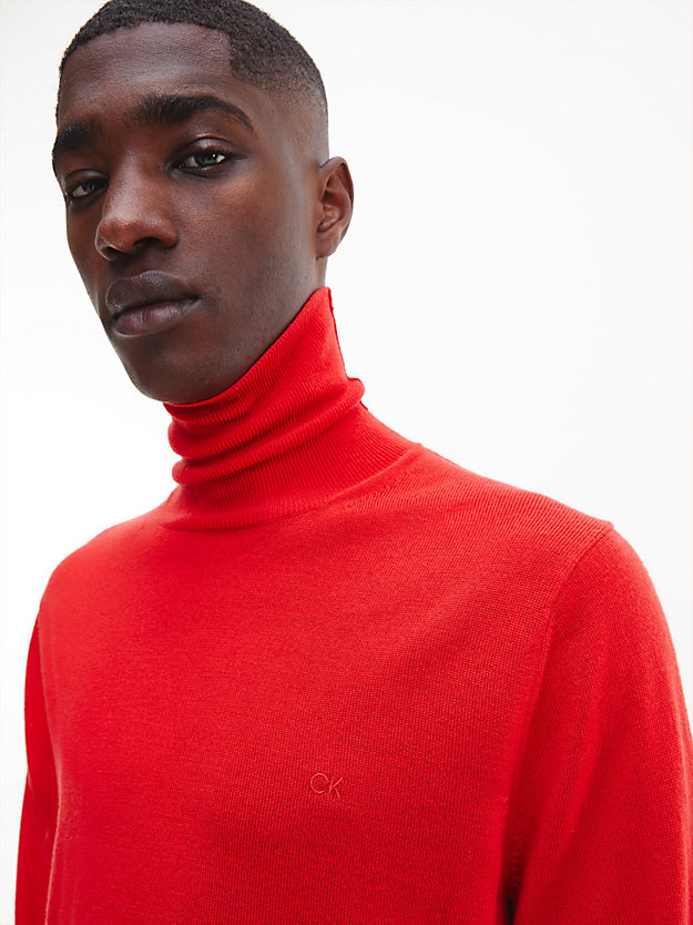 Rizado explorar Monótono Jersey de cuello vuelto de lana merino Calvin Klein® | K10K110420XA9