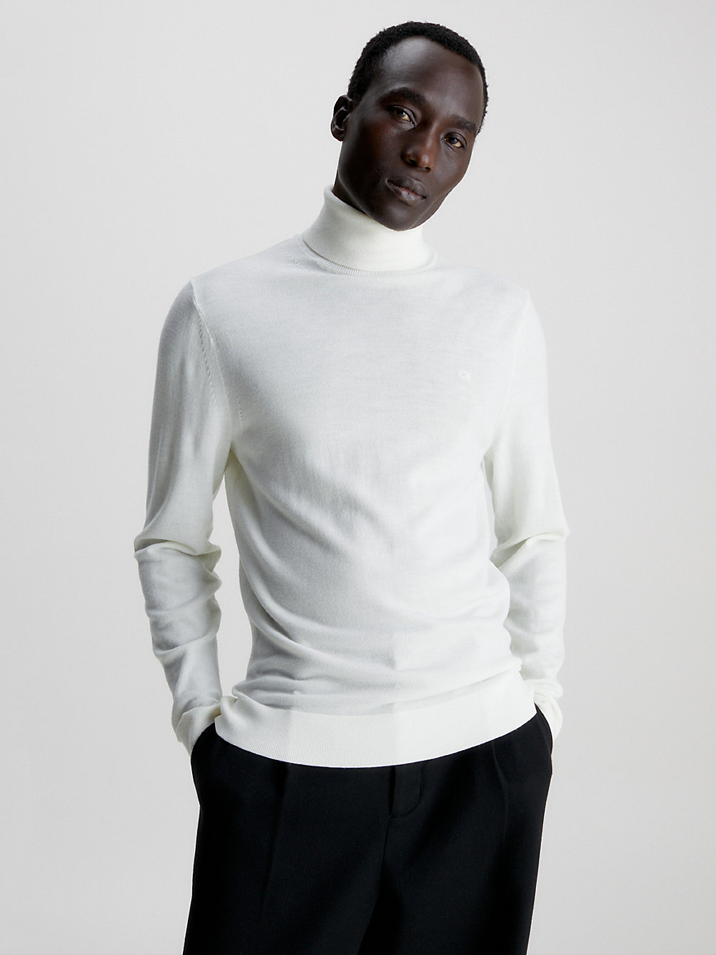 EGRET > Sweter Z Golfem Z Wełny Merynosa > undefined Mężczyźni - Calvin Klein