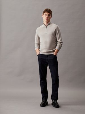 london fog merino zip neck jumper for men calvin klein