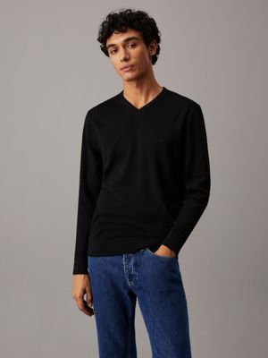 Calvin klein merino shop wool v neck sweater