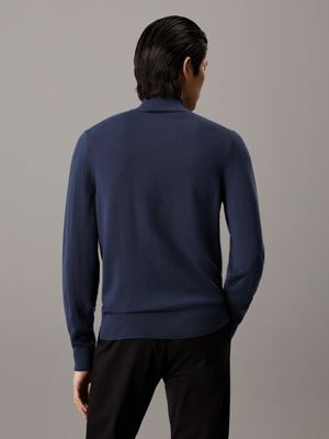 ink merino mock neck jumper for men calvin klein