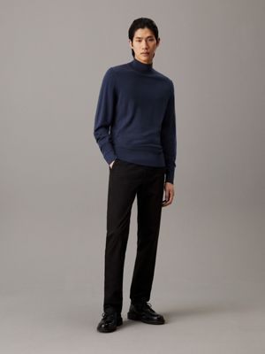 ink merino mock neck jumper for men calvin klein