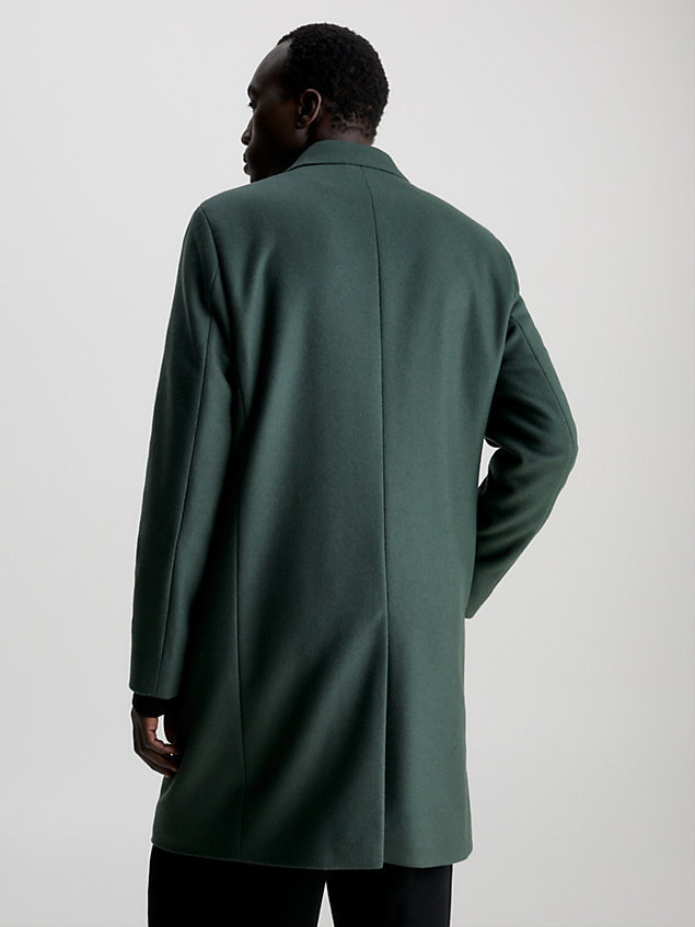 abrigo de cashmere y lana green de hombre calvin klein