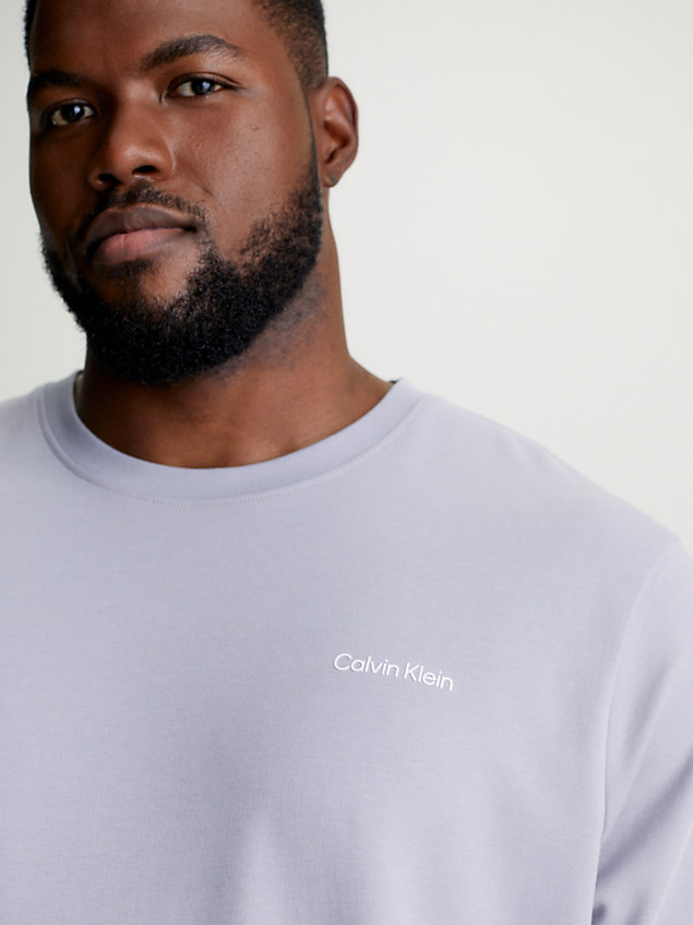 purple plus size organic cotton t-shirt for men calvin klein