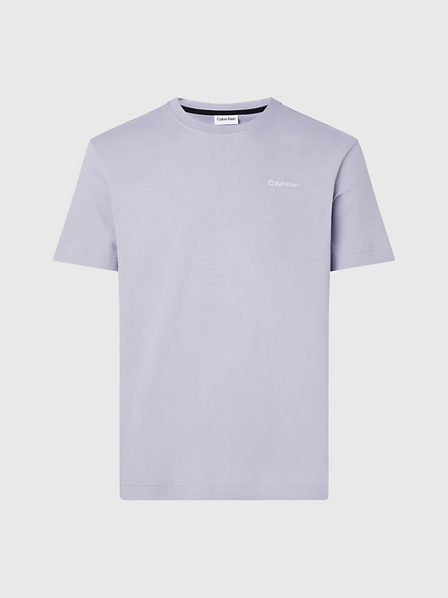 purple t-shirt z bawełny organicznej plus size dla mężczyźni - calvin klein