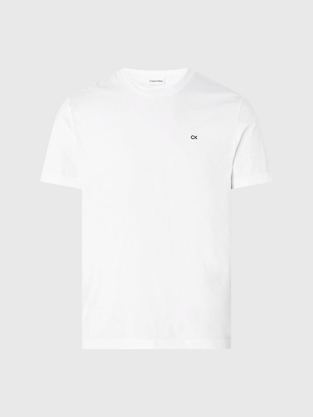 camiseta de algodón liquid touch white de hombre calvin klein