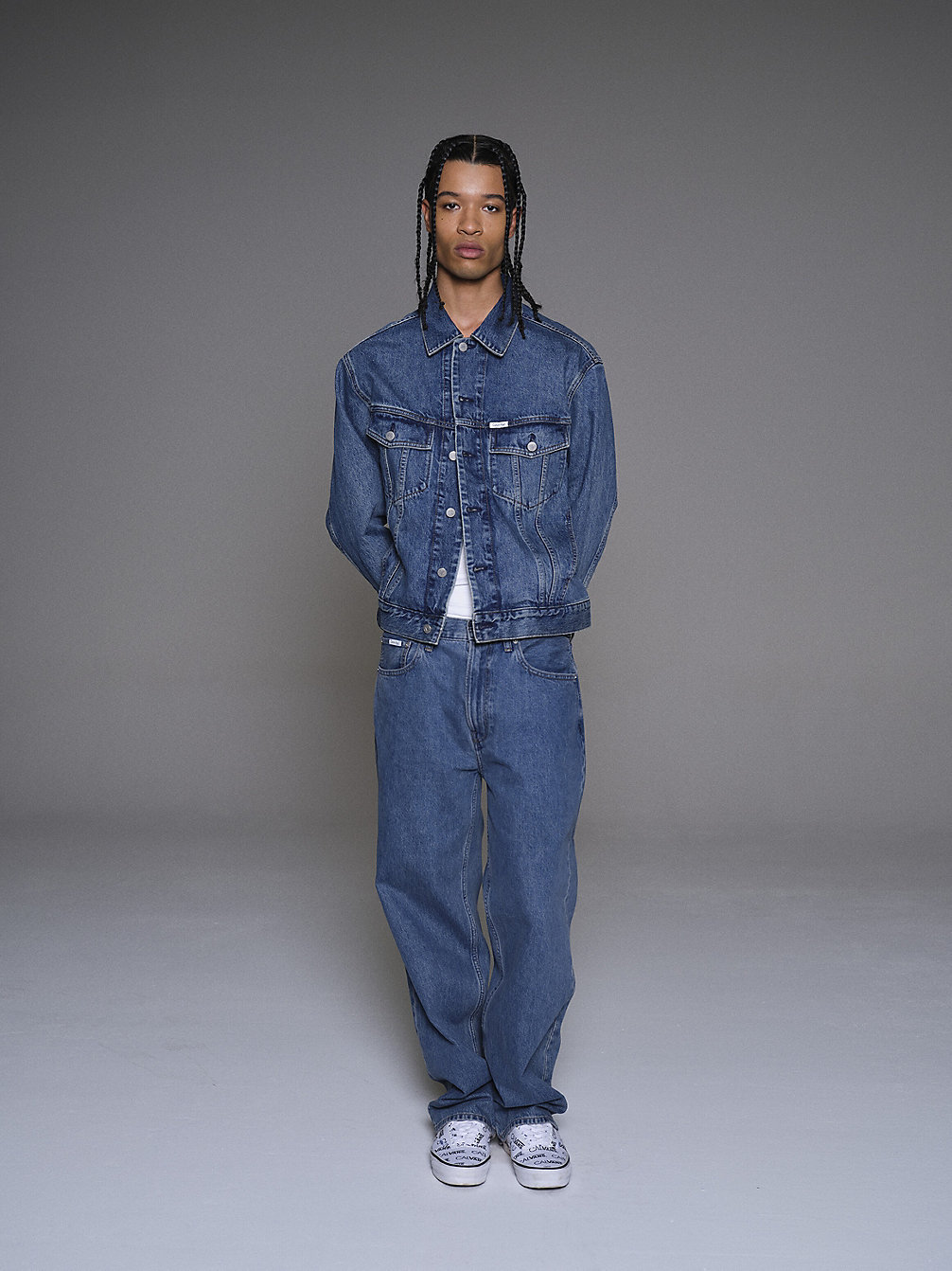 TINTED SANDSTONE INDIGO Baggy Jeans -  Ck1 Palace undefined unisex Calvin Klein