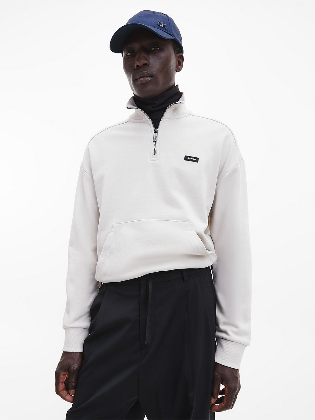 STONY BEIGE Lässiges Sweatshirt Mit Reißverschlusskragen undefined Herren Calvin Klein