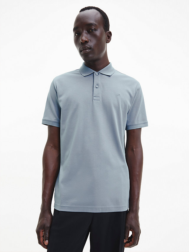 Grey Tar Slim Polo Shirt undefined men Calvin Klein
