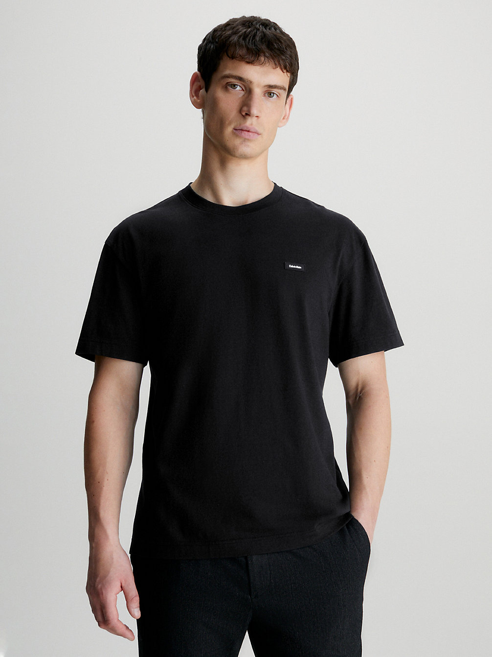 CK BLACK T-Shirt En Coton Recyclé undefined hommes Calvin Klein