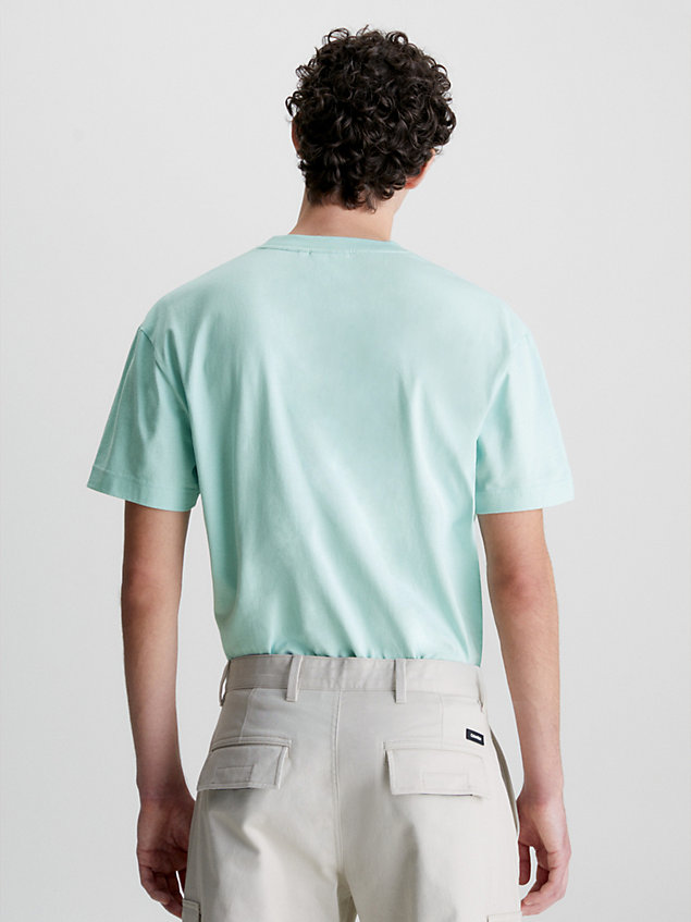 t-shirt en coton blue pour hommes calvin klein