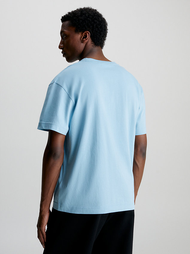 camiseta de algodón blue de hombre calvin klein