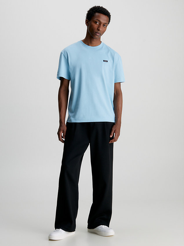 camiseta de algodón blue de hombre calvin klein