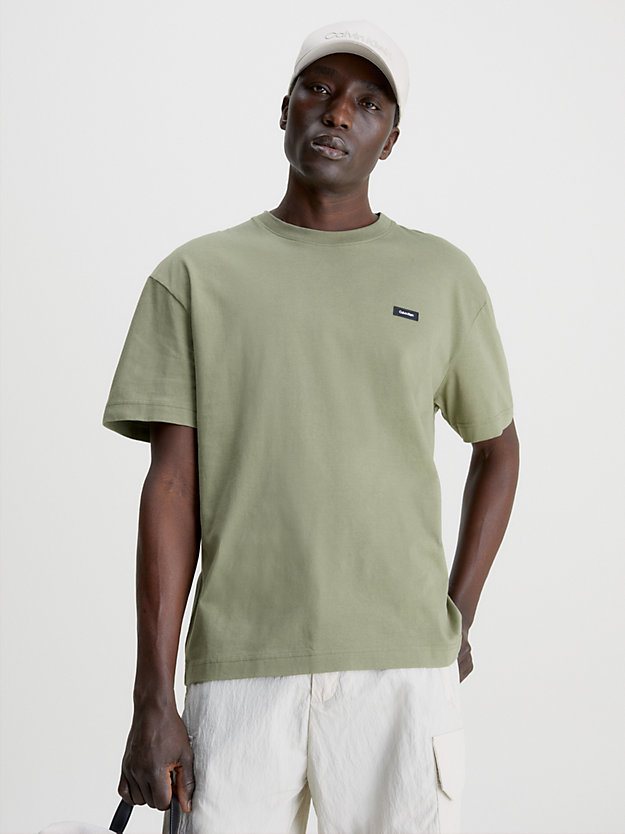 DELTA GREEN Recycled Cotton T-shirt for men CALVIN KLEIN