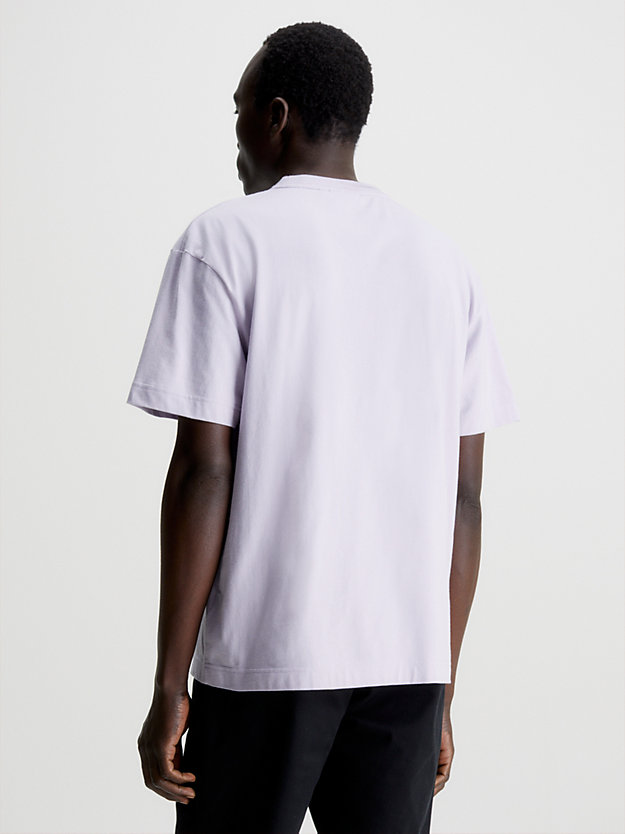 MISTY LILAC Recycled Cotton T-shirt for men CALVIN KLEIN