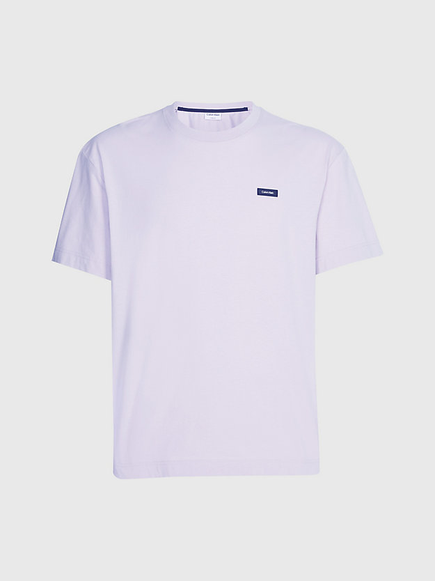 MISTY LILAC Recycled Cotton T-shirt for men CALVIN KLEIN