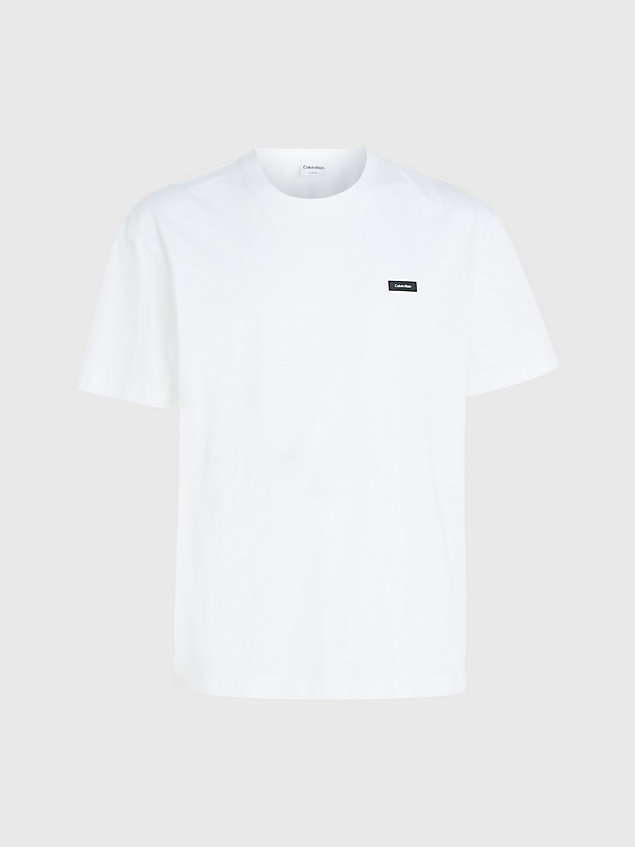 white cotton t-shirt for men calvin klein