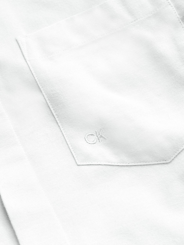 white baumwoll-t-shirt für herren - calvin klein