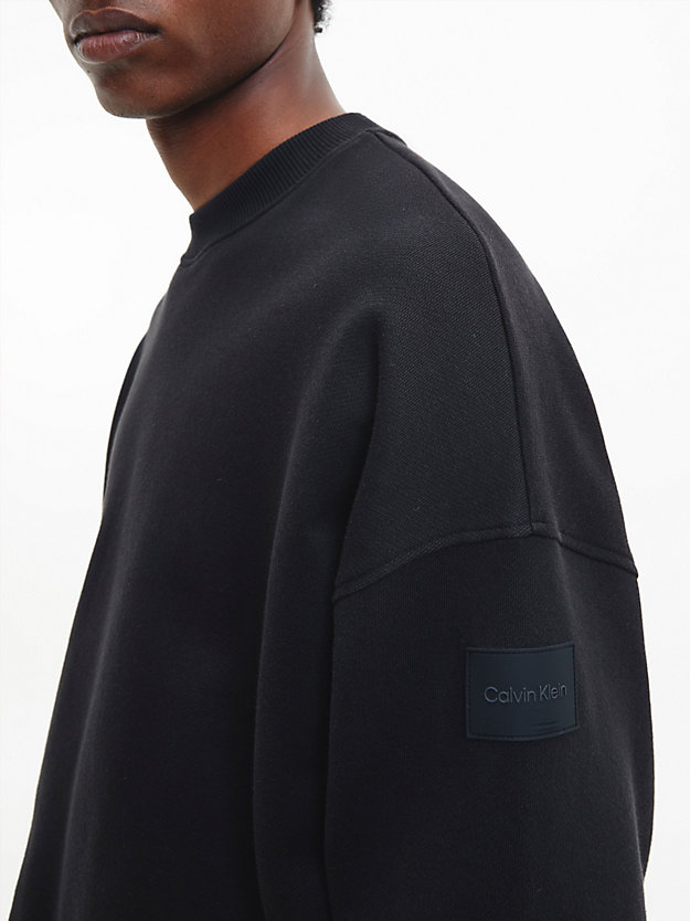 CK BLACK Sweatshirt aus Bio-Baumwoll-Frottee für Herren CALVIN KLEIN