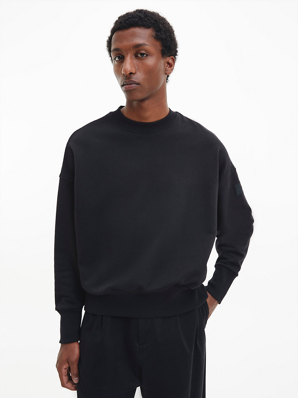 CK BLACK Sweat En Tissu Éponge De Coton Bio undefined hommes Calvin Klein