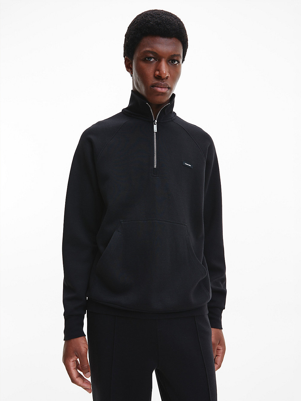 CK BLACK Lässiges Sweatshirt Mit Hohem Reißverschluss-Halsausschnitt undefined Herren Calvin Klein