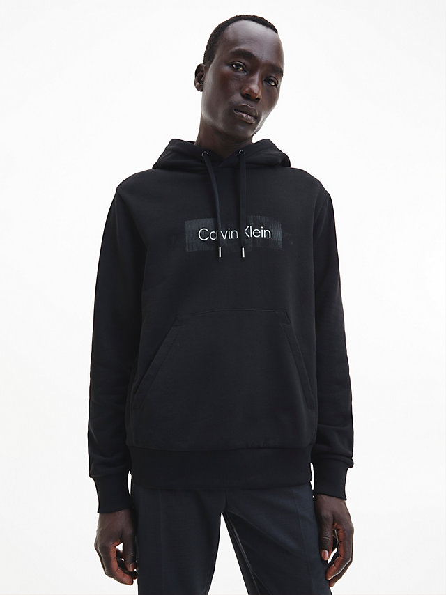 CK Black Organic Cotton Logo Hoodie undefined men Calvin Klein
