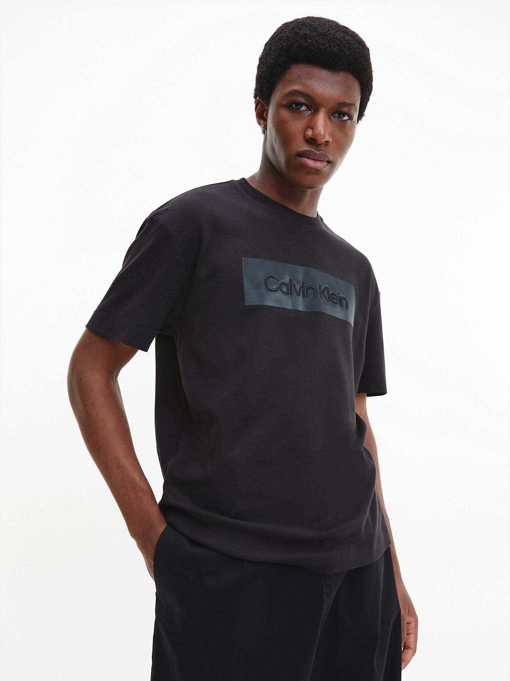 CK Black Relaxed Logo T-Shirt undefined men Calvin Klein