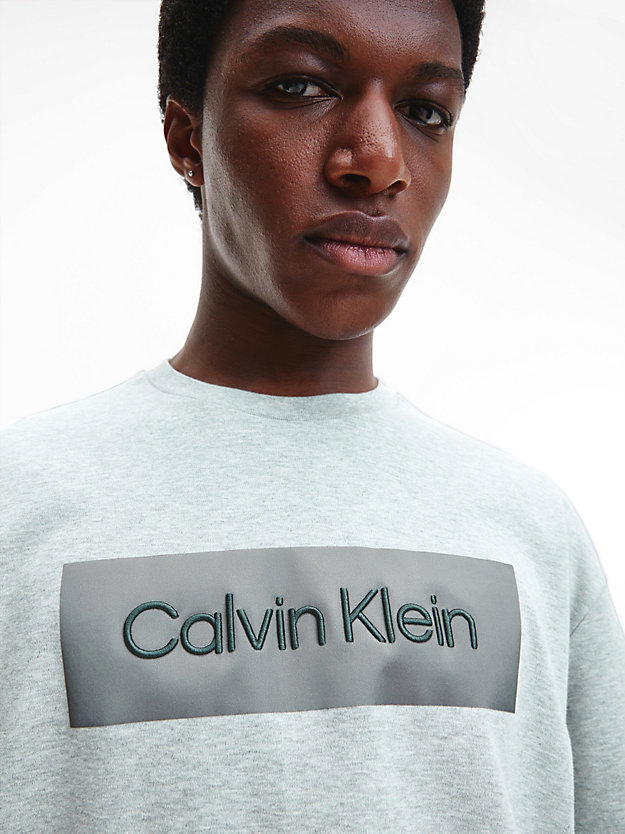 MID GREY HEATHER Relaxed Logo T-shirt for men CALVIN KLEIN