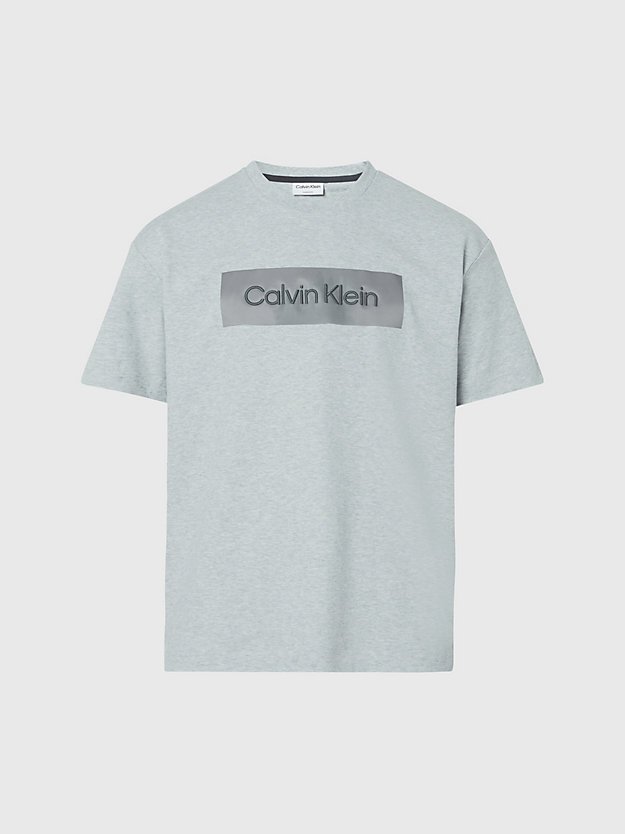 MID GREY HEATHER Relaxed Logo T-shirt for men CALVIN KLEIN