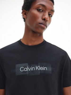 CK BLACK Recycled Cotton Logo T-shirt for men CALVIN KLEIN