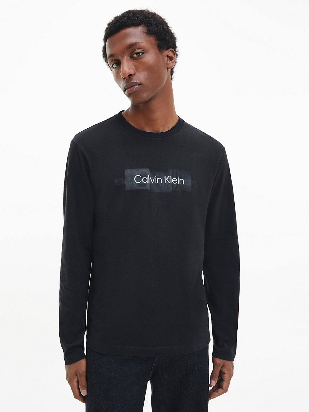 CK BLACK Long Sleeve Logo T-Shirt undefined men Calvin Klein
