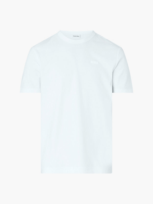 BRIGHT WHITE Relaxed Satin Touch T-shirt for men CALVIN KLEIN