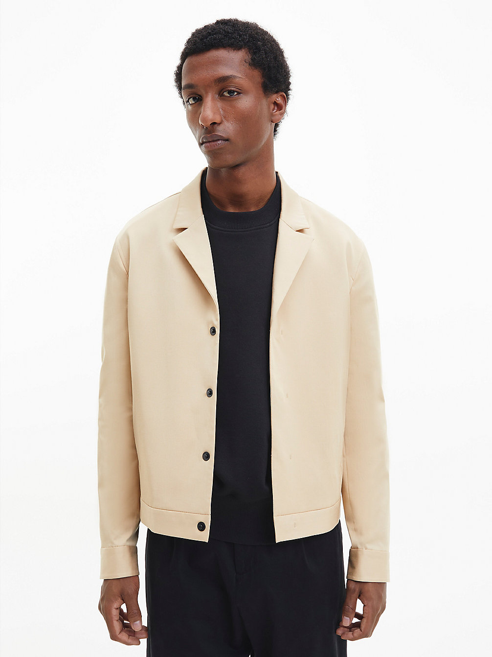TRAVERTINE Tencel Twill Jacket undefined men Calvin Klein