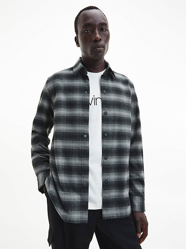 CK Black Fleece Twill Checkered Overshirt undefined men Calvin Klein