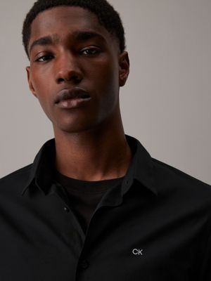 Black calvin shop klein dress shirt