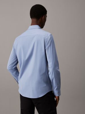 troposhere slim poplin stretch shirt for men calvin klein