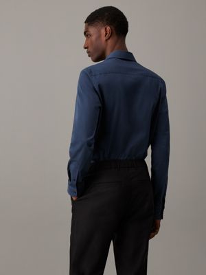 ink slim poplin stretch shirt for men calvin klein