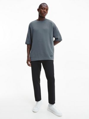 CK BLACK Tapered Stretch Twill Trousers for men CALVIN KLEIN