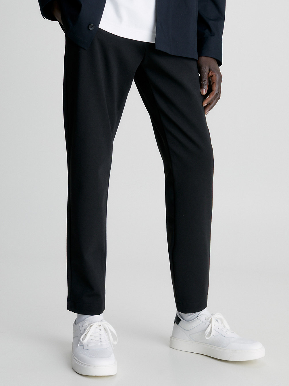 CK BLACK Cropped Tapered Trousers undefined men Calvin Klein
