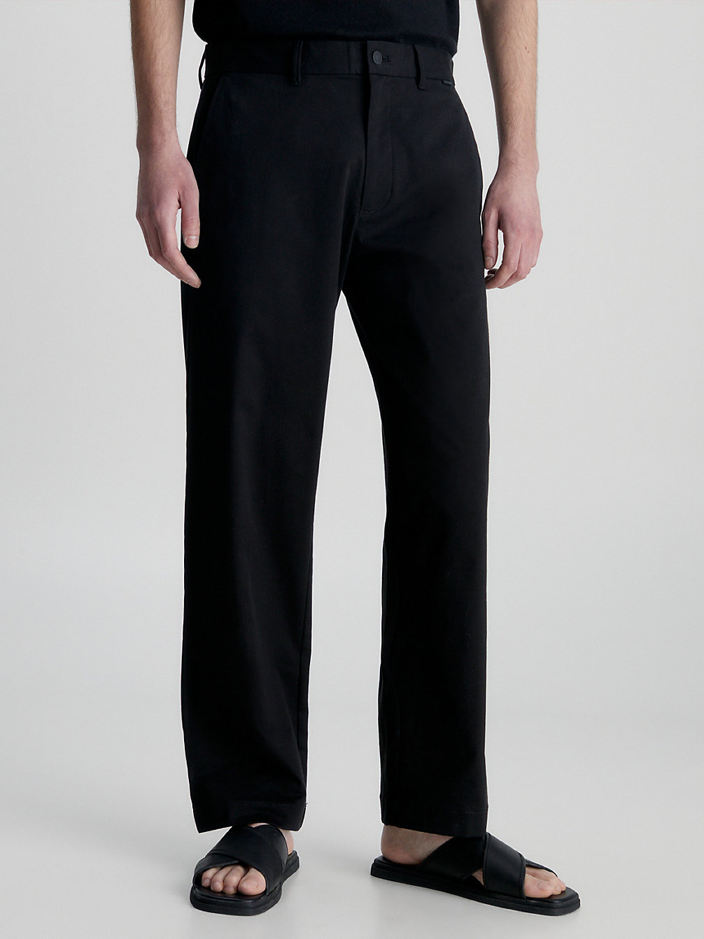 CK BLACK Relaxed Twill Trousers undefined men Calvin Klein