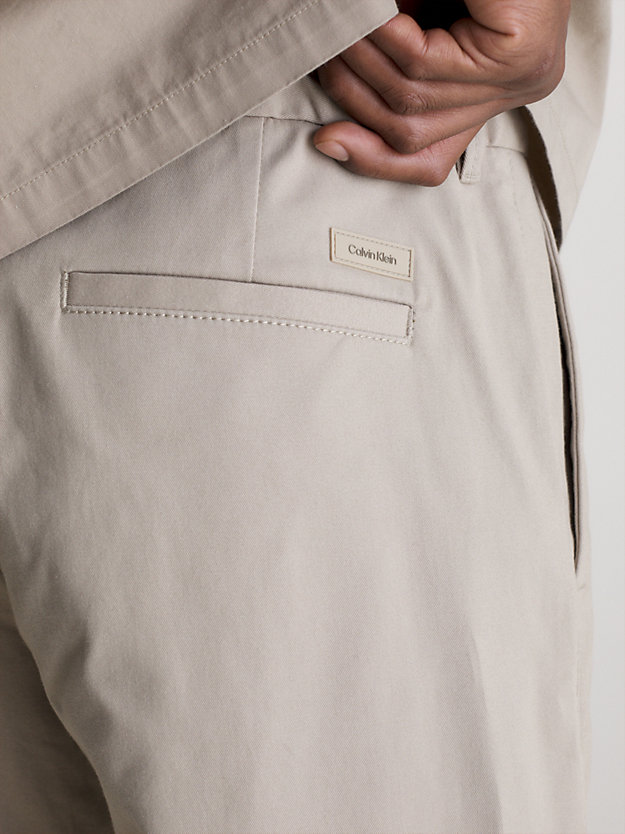 FRESH CLAY Relaxed Twill Trousers for men CALVIN KLEIN