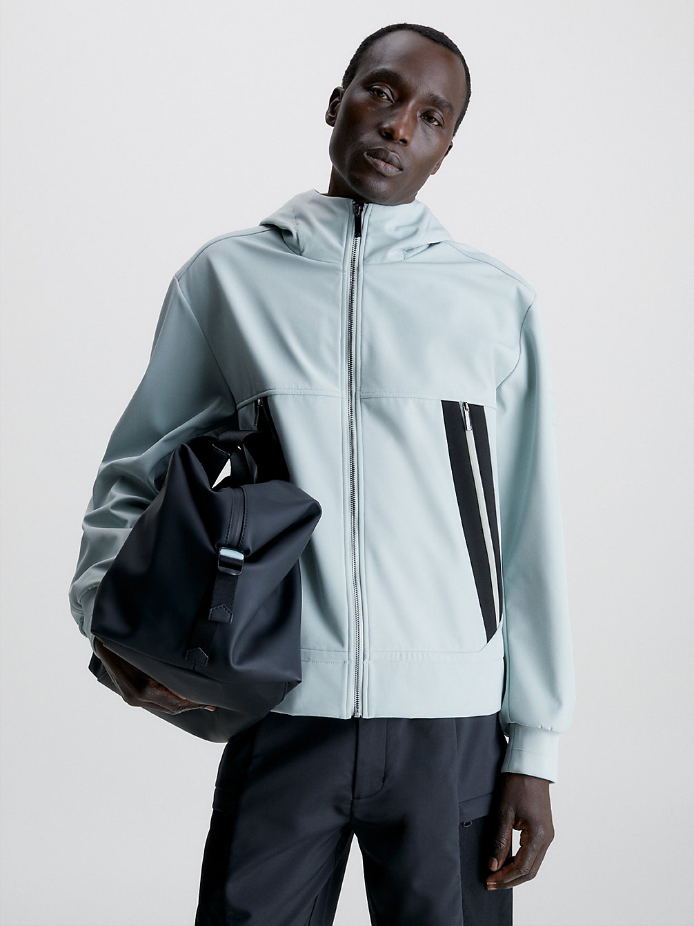 PLATINUM MIST Recycled Soft Shell Jacket undefined men Calvin Klein