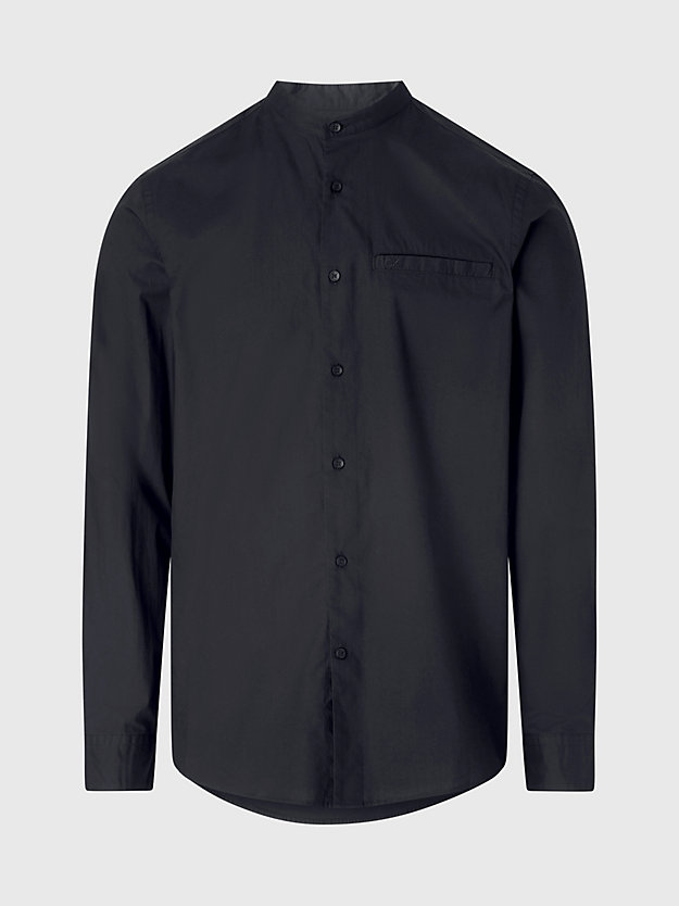ck black lightweight poplin shirt for men calvin klein